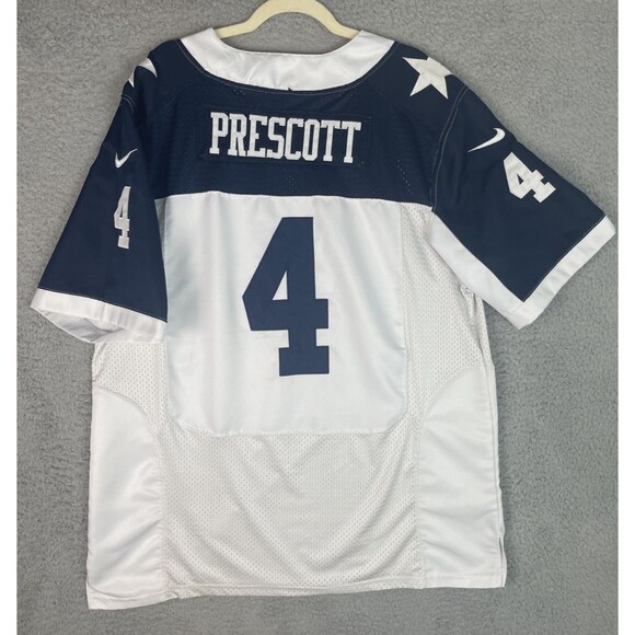 Nike Stitched Jersey Dak Prescott #4 Dallas Cowboys Mens 50 XLT White Blue NFL - Picture 1 of 8